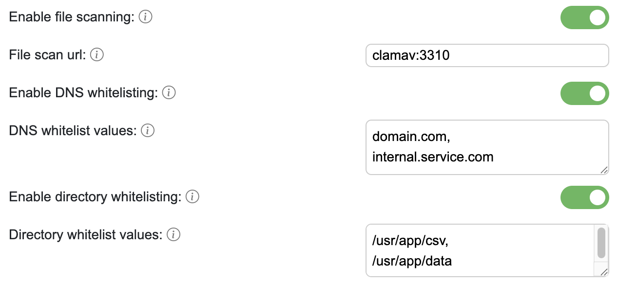 System settings System settings